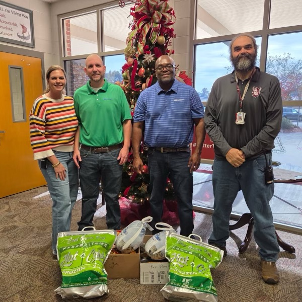 counselors posing with representatives from Southeastern