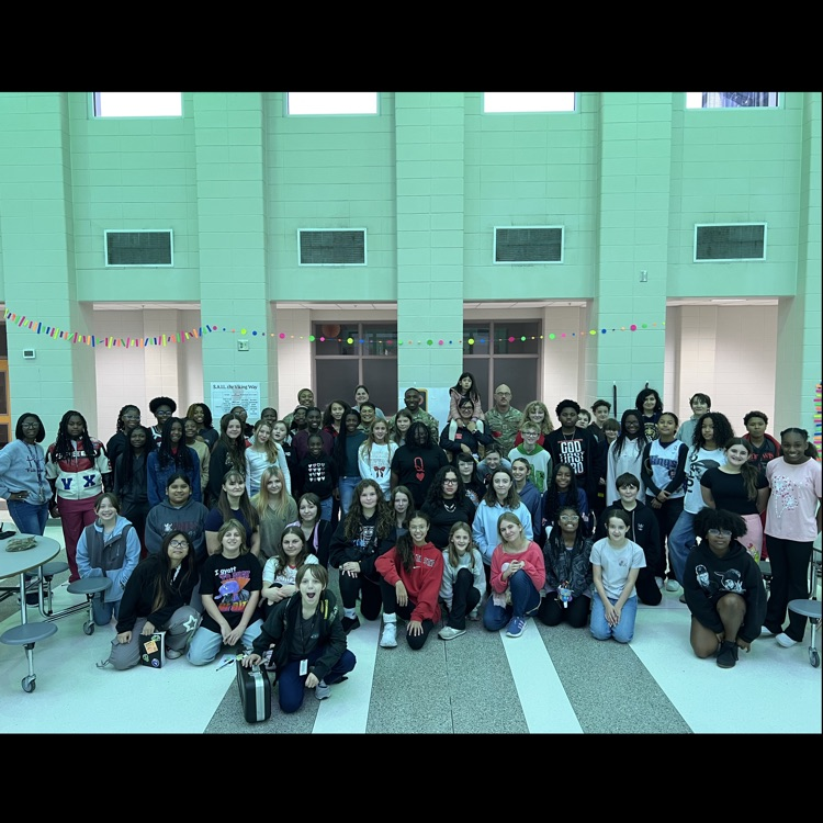 students decorating stockings