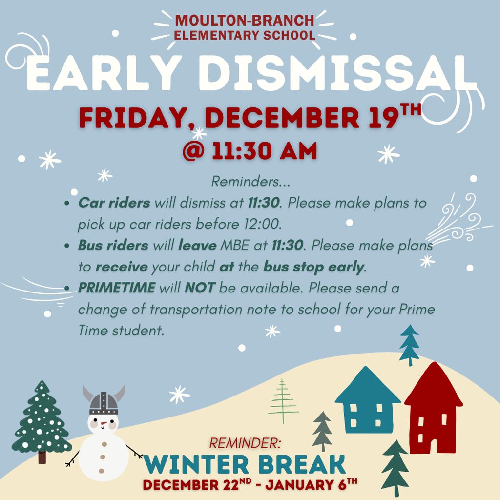 MBE Early Dismissal Dec.
