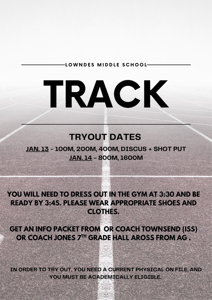 Track Tryouts are coming! 