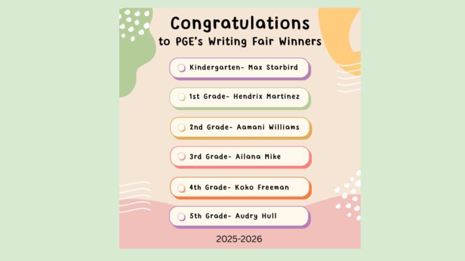 writing fair winners