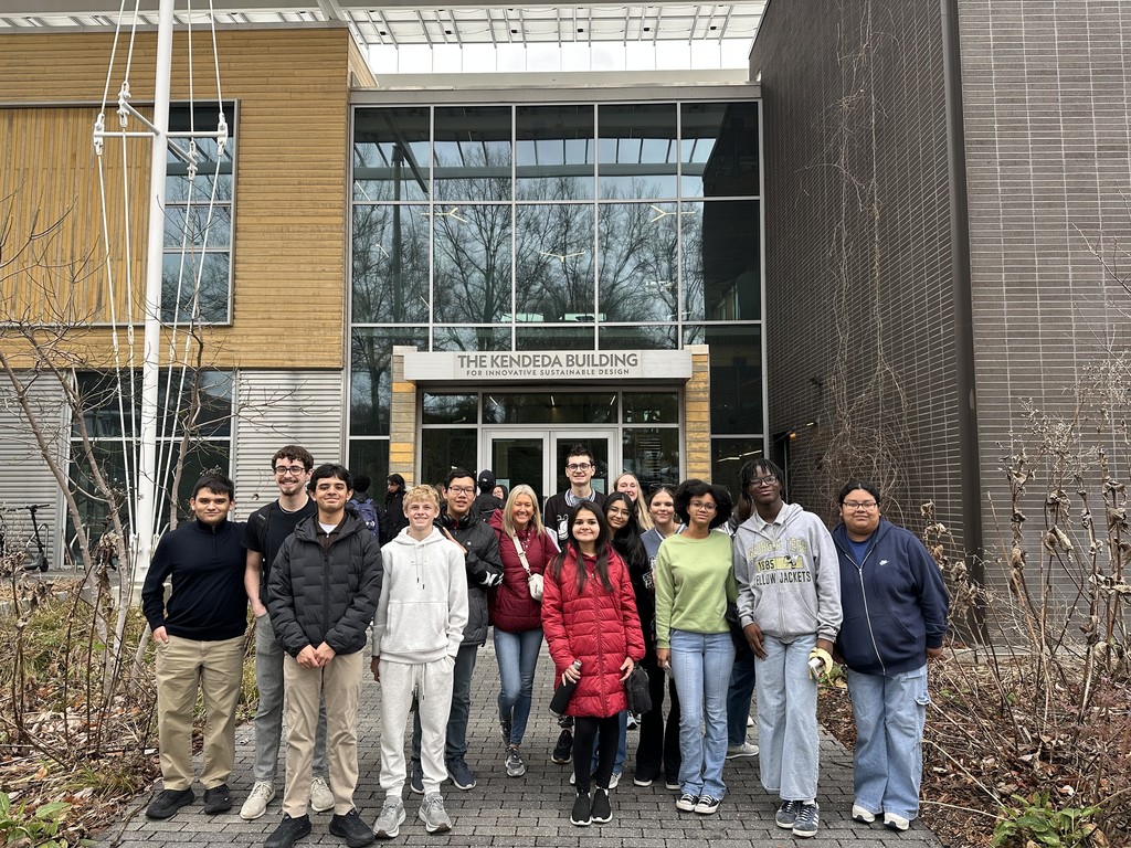 Mu Alpha Theta in front of the Kendeda Building