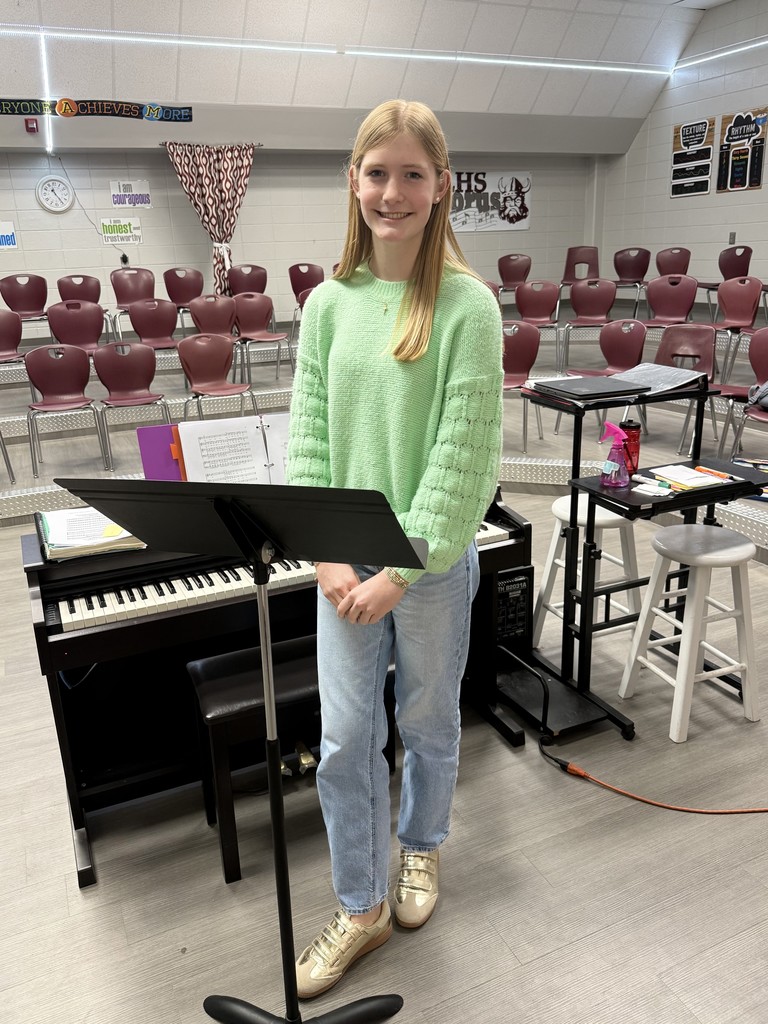 Mary Langdale in the LHS Chorus room