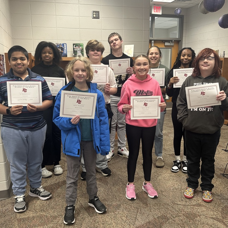 7th grade students of the month 