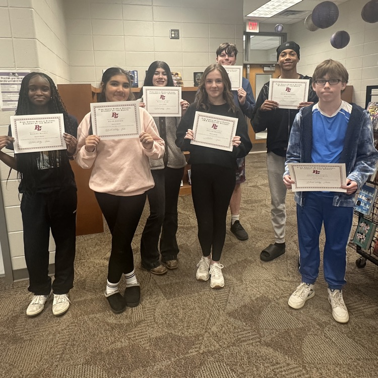 8th grade students of the month 