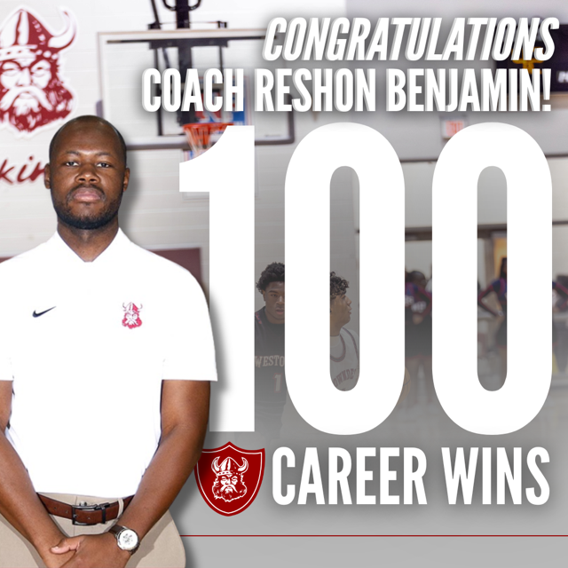Congratulations Coach Benjamin for 100 wins.