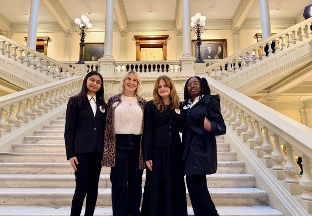 HOSA Advisor and students at the capital