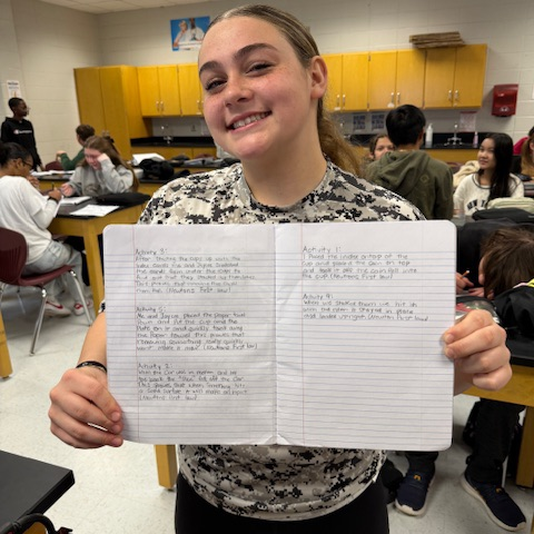 students doing lab activity