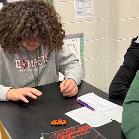 students doing lab activity