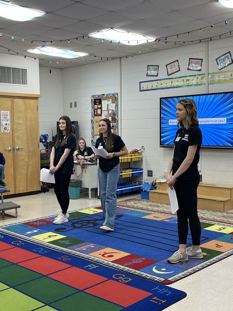 Students giving a presentation