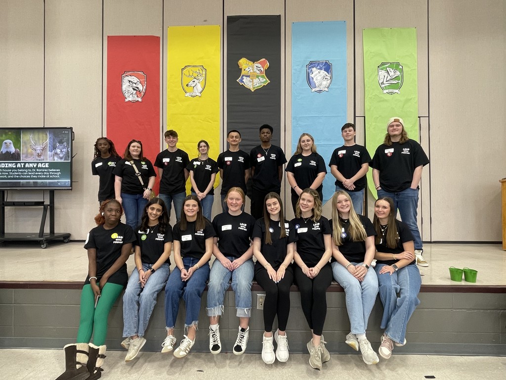 Group picture of Class of 2029 students that worked the leadership conference