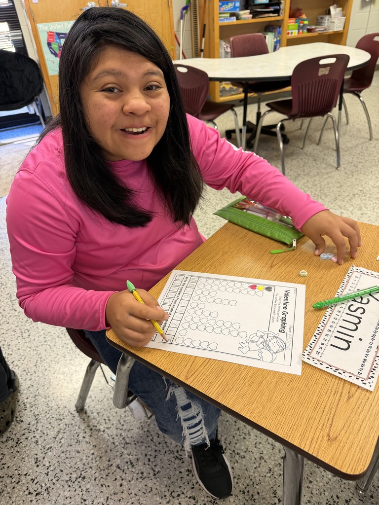 Mrs. Horton’s class had a "sweet" time with math today! 🍬📊 Our students used candy hearts to practice tallying their findings and then combined that data to create a giant class graph. Learning is always more fun when there are treats involved!