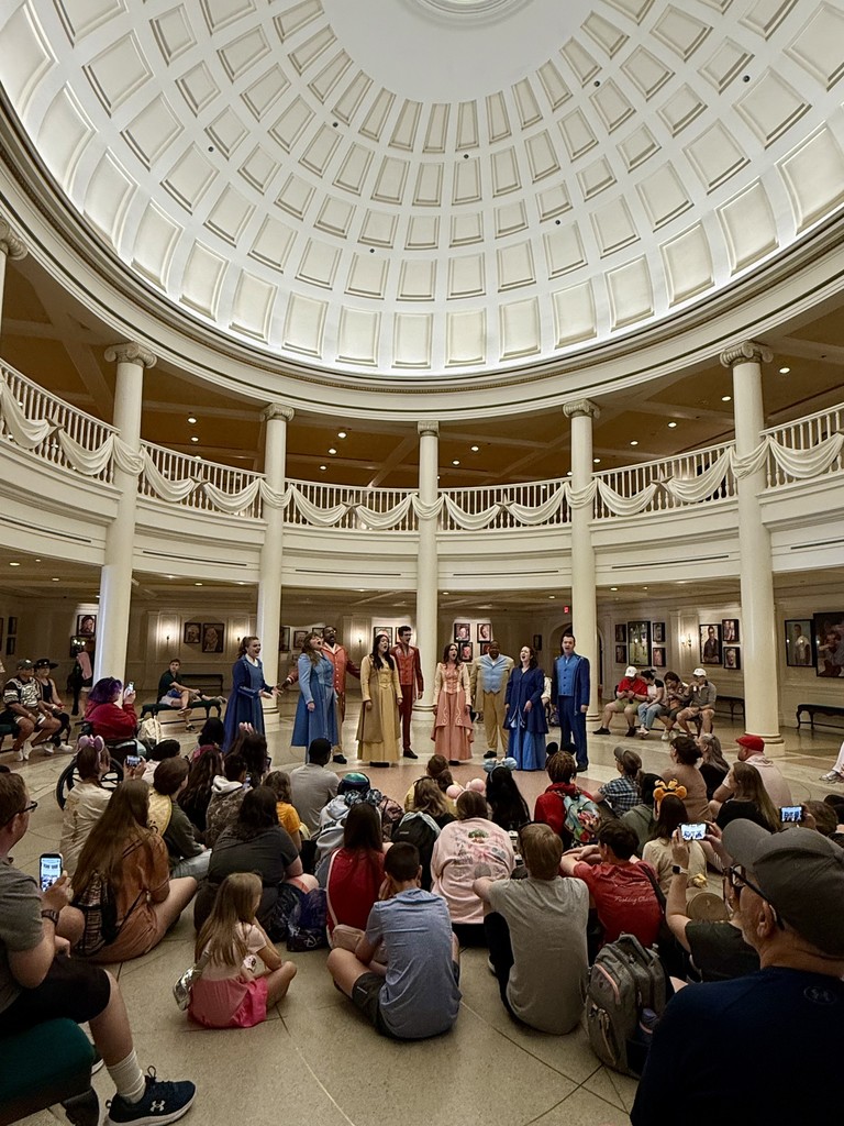Students listening to the Voices of Liberty