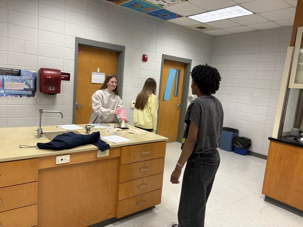 Students conducting an experiment