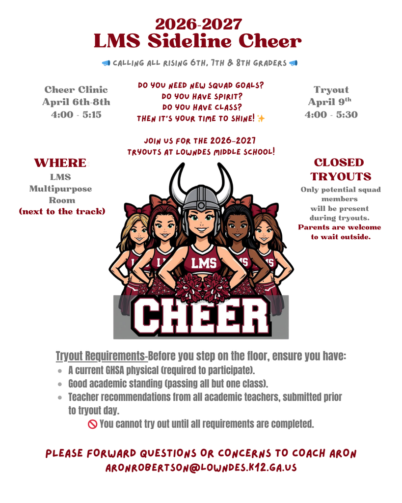 LMS Sideline Cheer (Rising 6th-8th)
