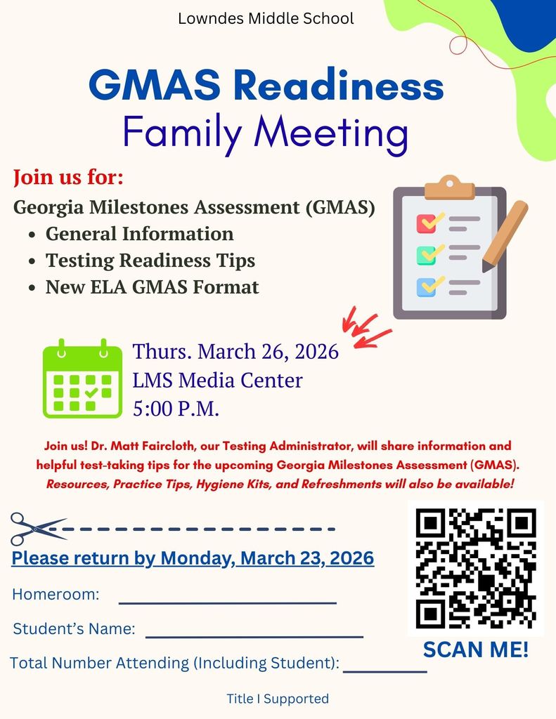 GMAS Readiness Family Night- March 26