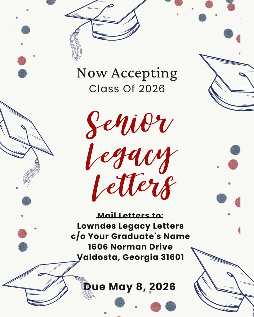 Senior Legacy Letters Due May 8, 2026