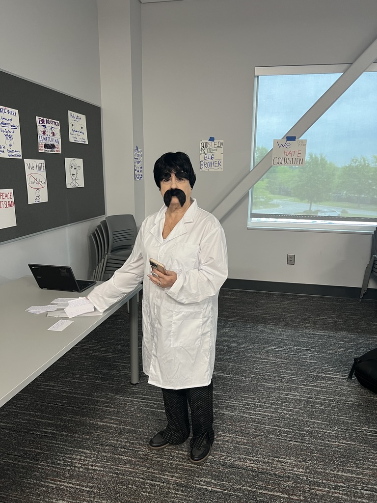 Teacher dressed up for lesson