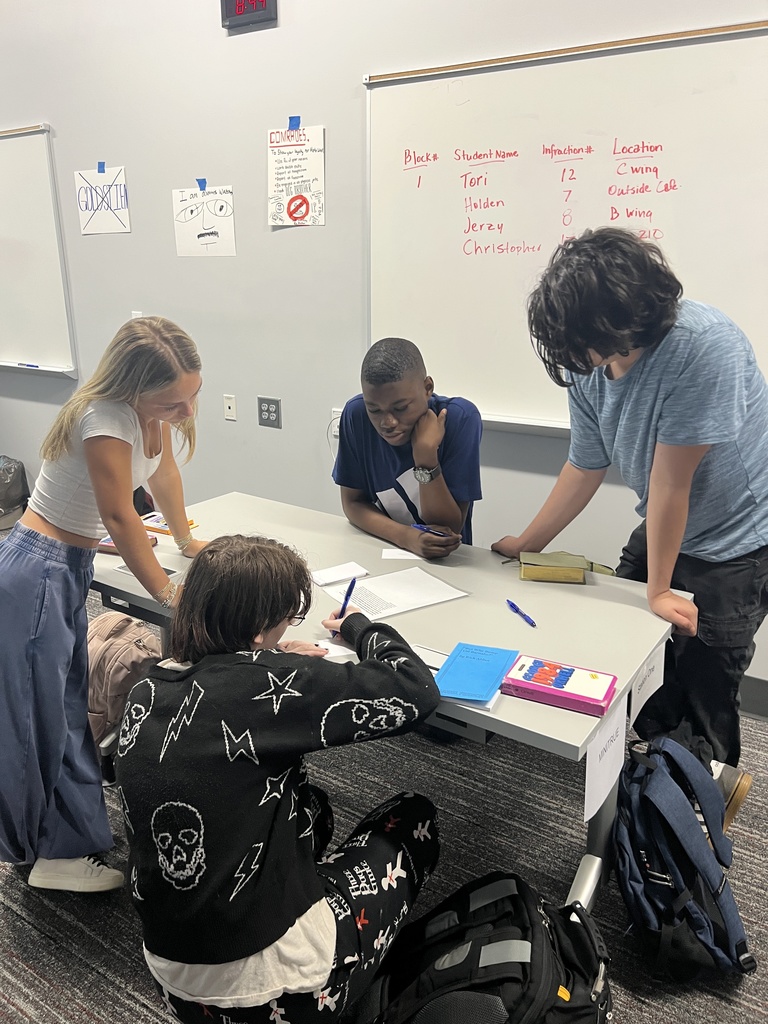 Group working on tasks