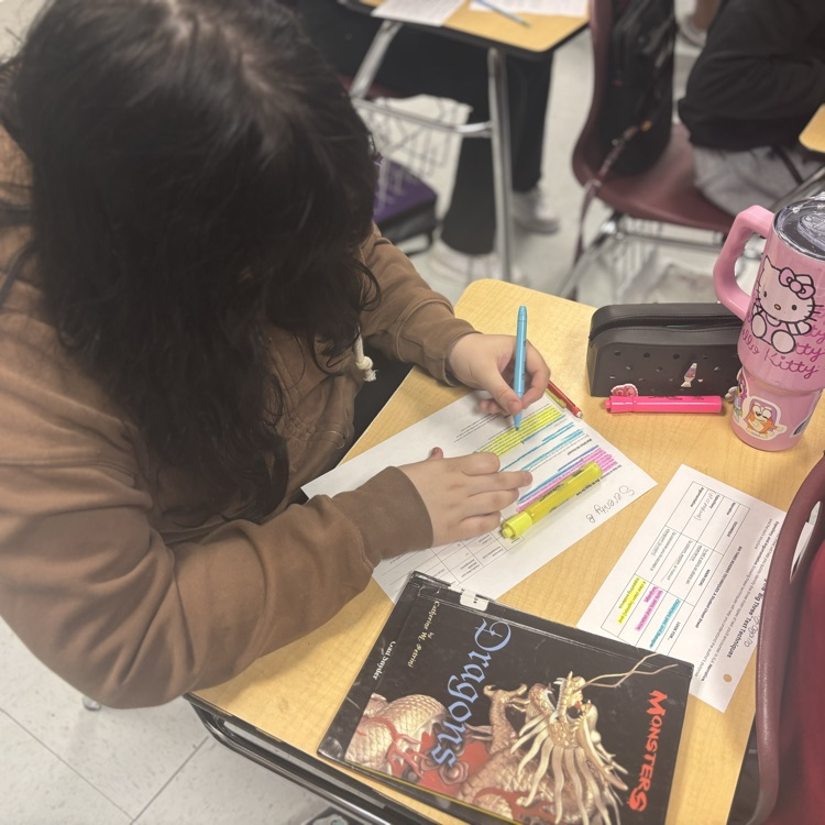 students analyzing text techniques 