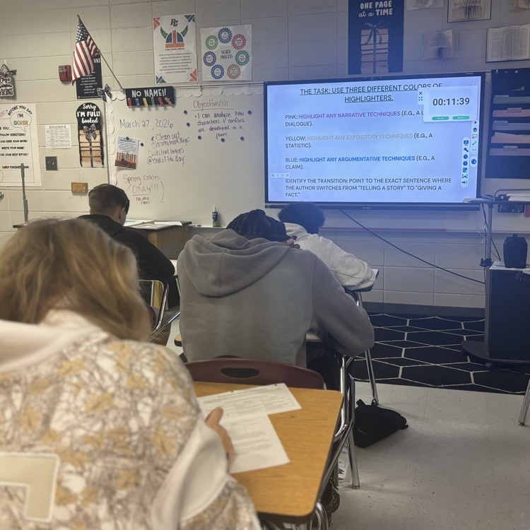 students analyzing text techniques 