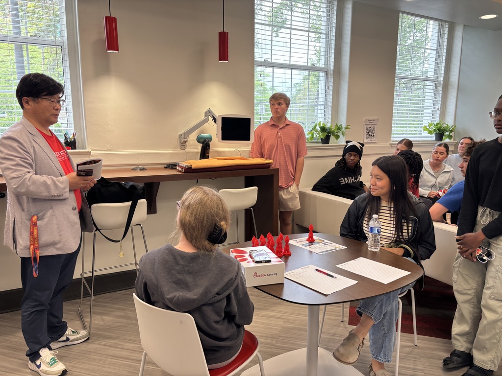 Accounting students listening to VSU Professor