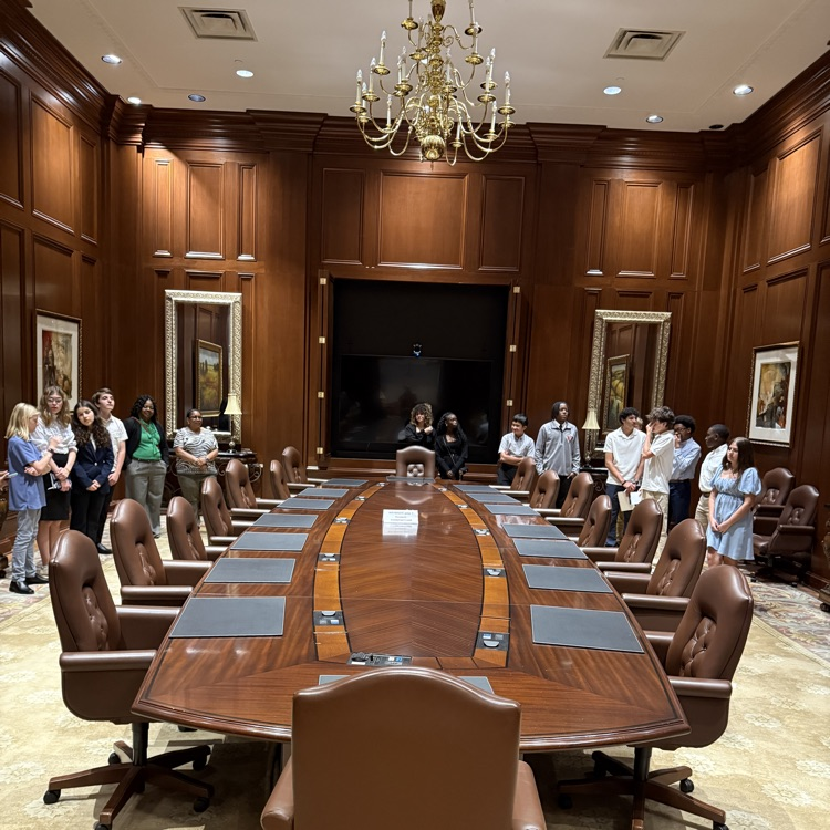 students in conference room 