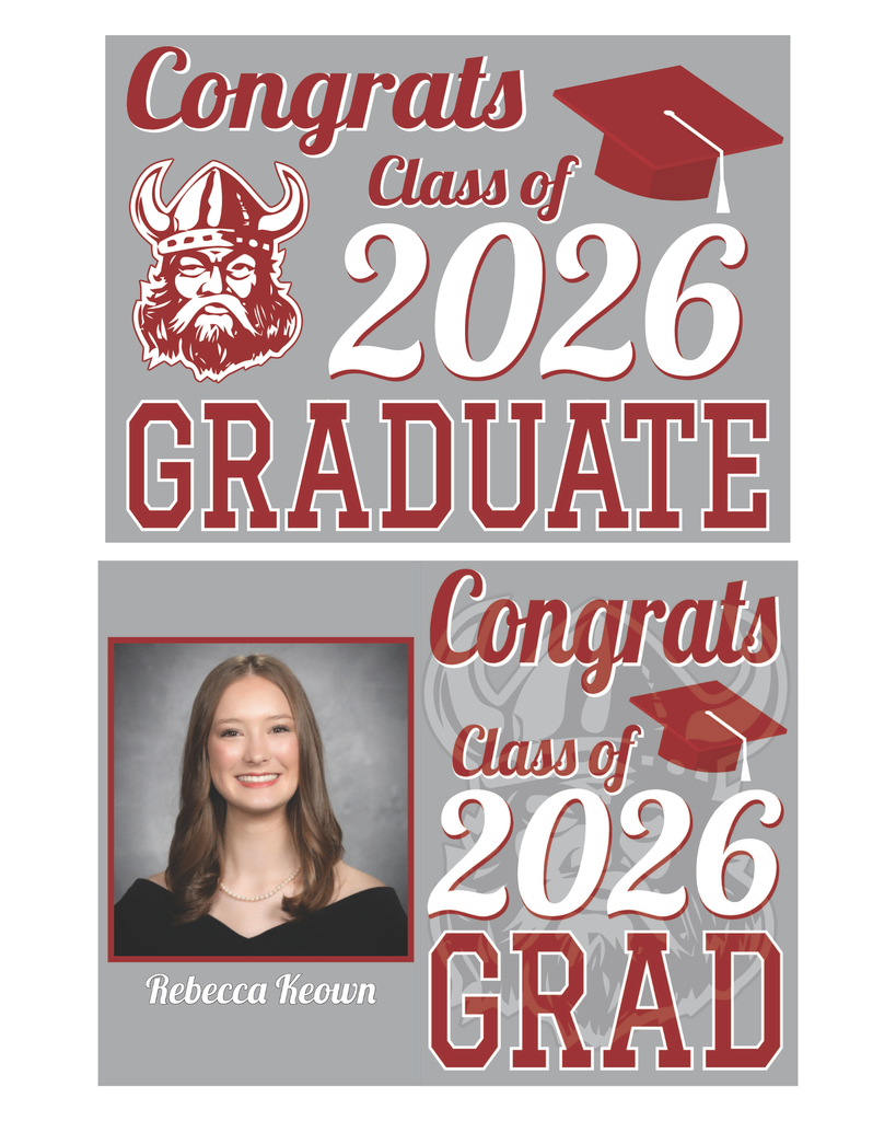 Example of Non-personalized  and Personalized Yard sign