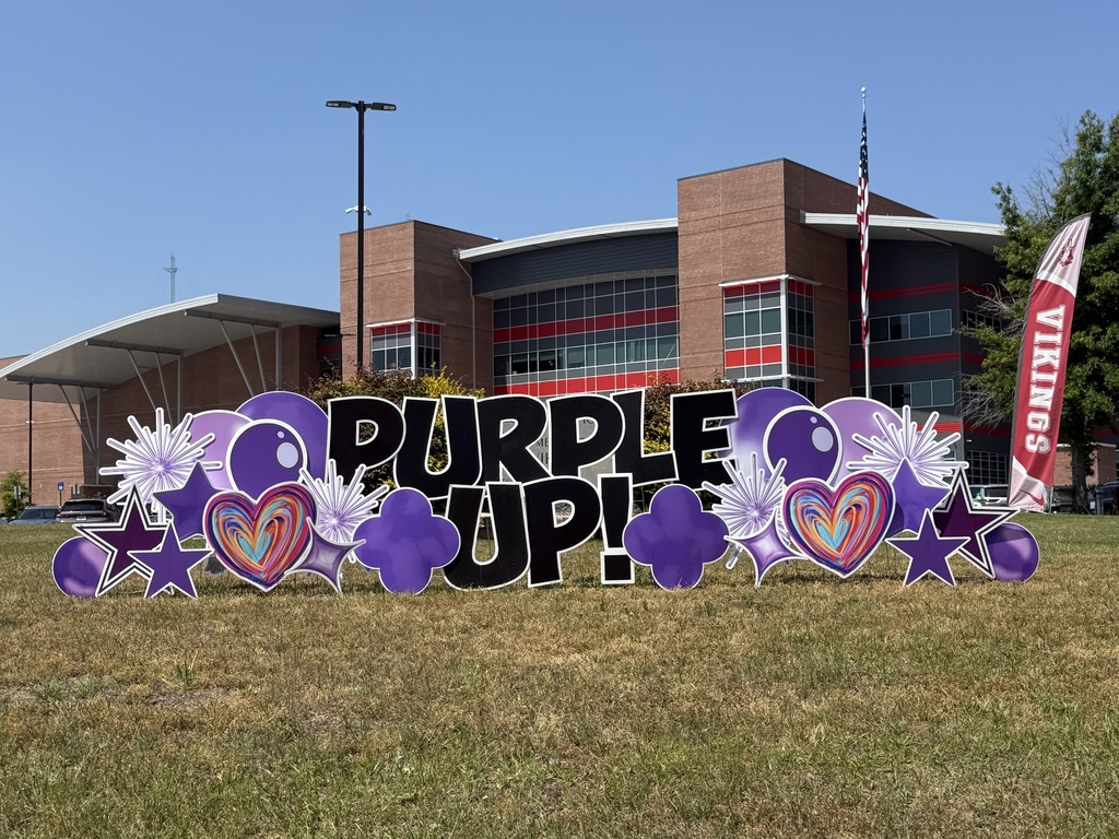 Purple Up! sign in front of Lowndes High School