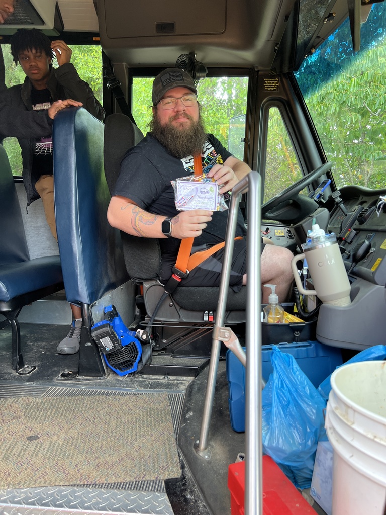 Bus driver with a gift