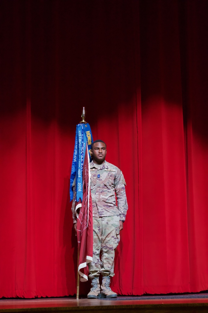 Cadet with the guidon