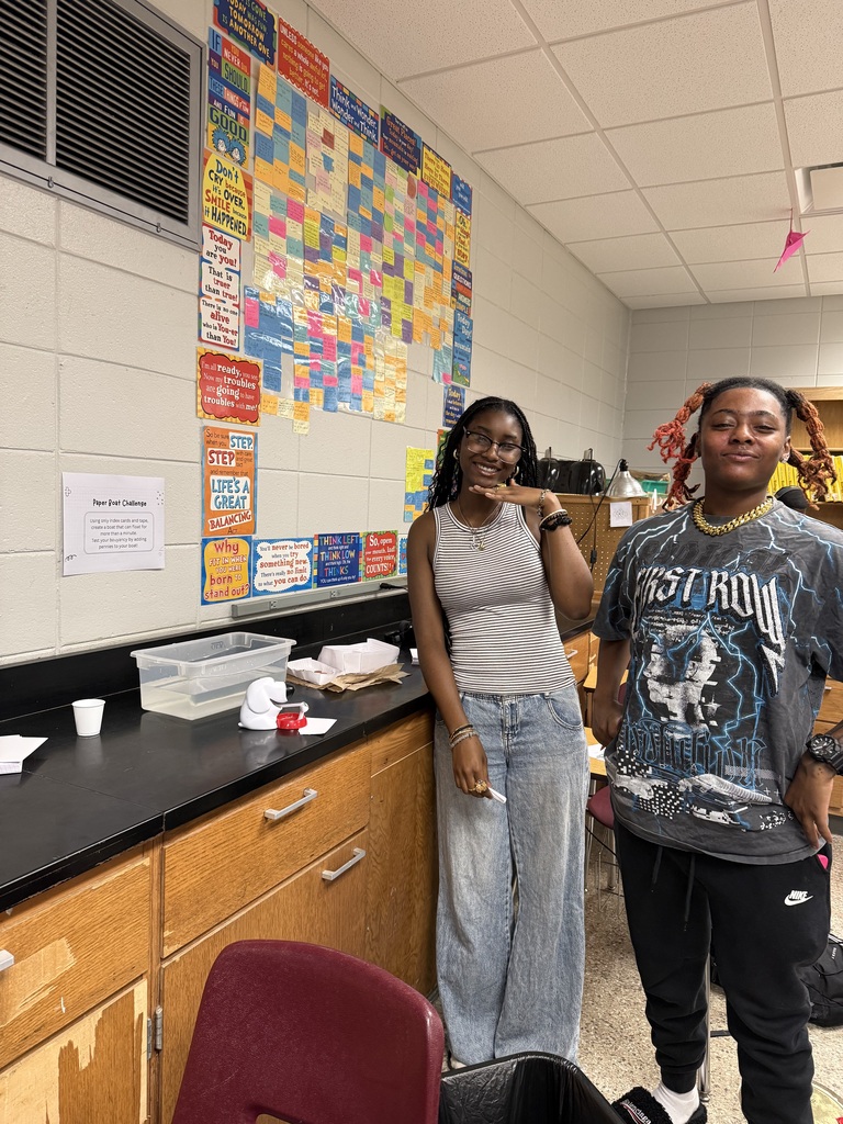 Students working on STEM challenges