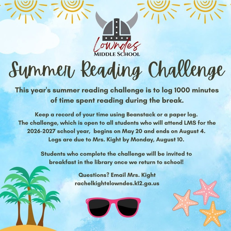 Vacation mode: ON. Reading mode: ALSO ON. Calling all future LMS Vikings! If you’re attending LMS next year, the Summer Reading Challenge is for you.