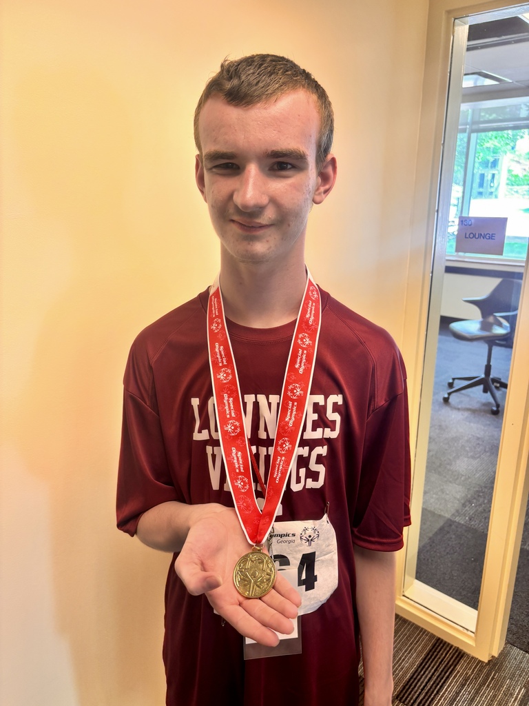 Student with a medal