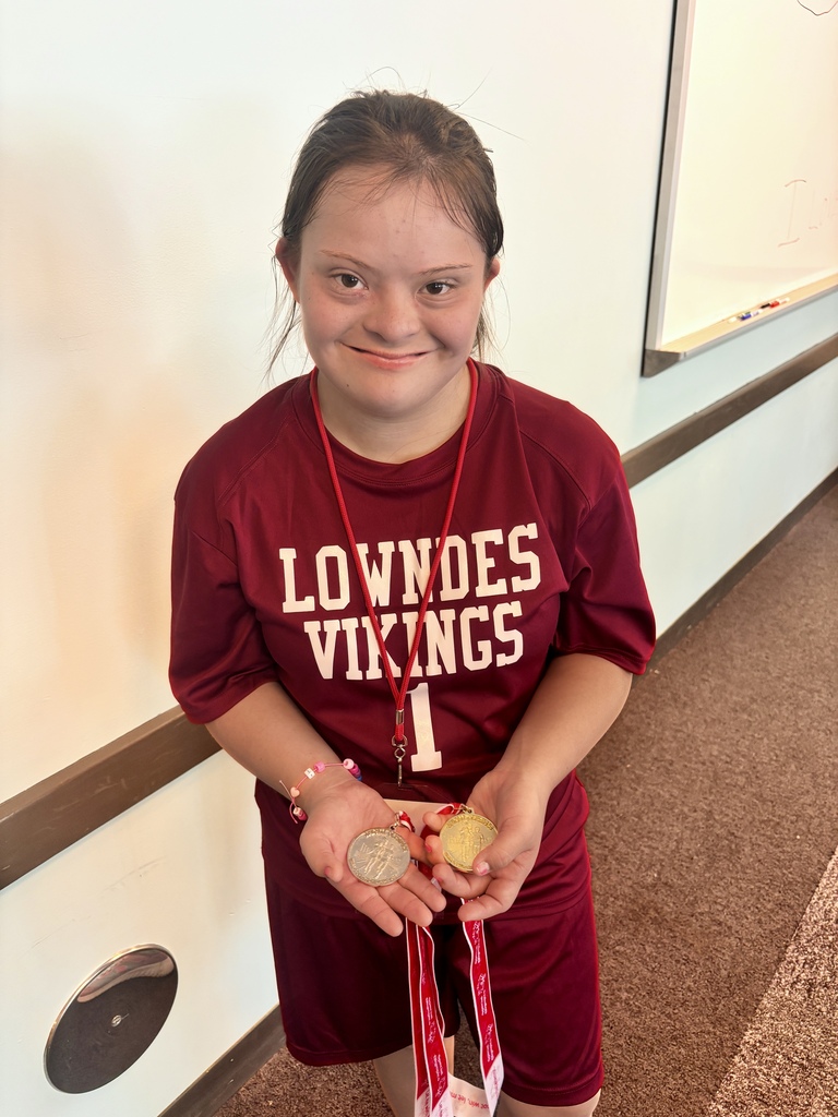 Student with medals