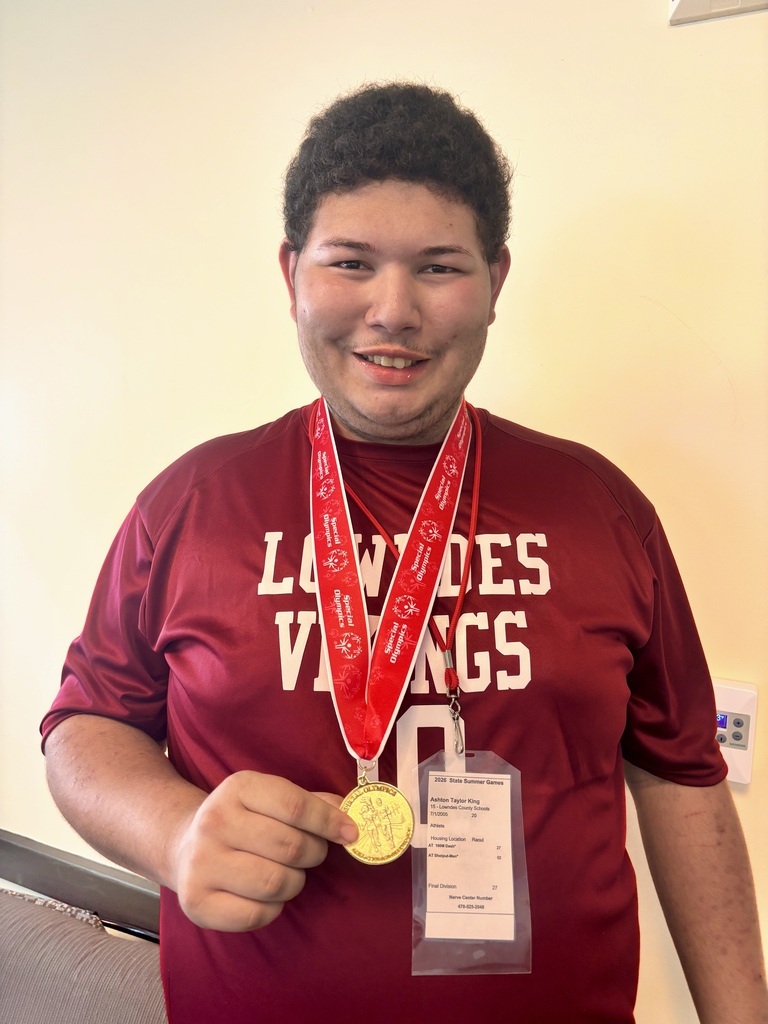 Student with a medal