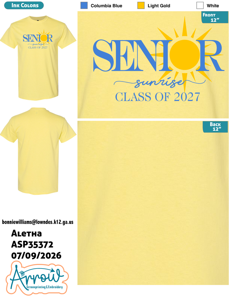 Picture of Senior Sunrise shirt 