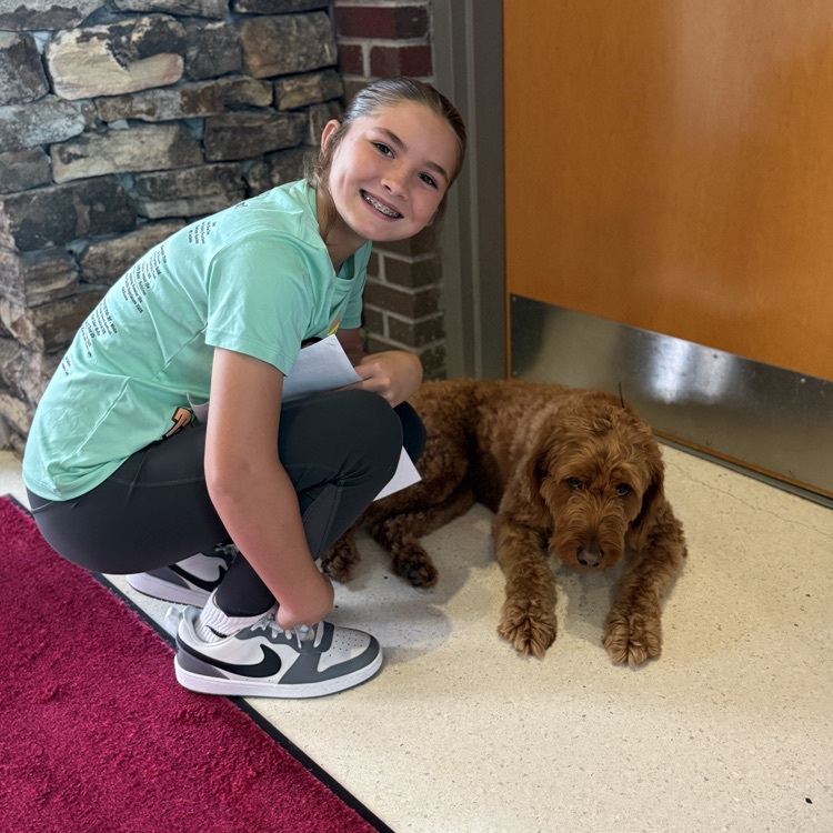 student with Grover 