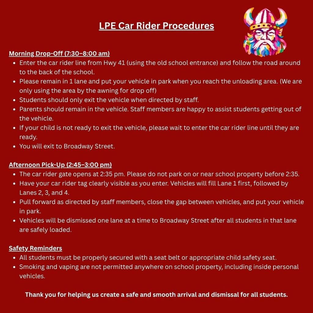 Car Rider Procedures