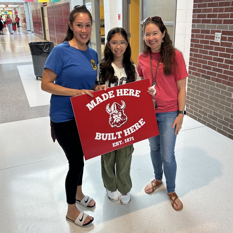 Mrs. Hamel, student, and parent 