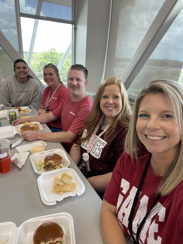 Math teachers enjoying lunch