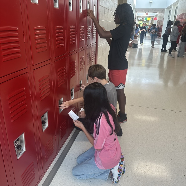 opening lockers 