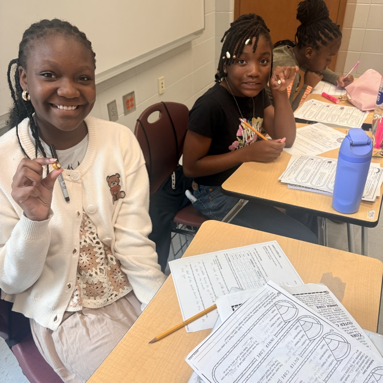 students doing Earth layers activity