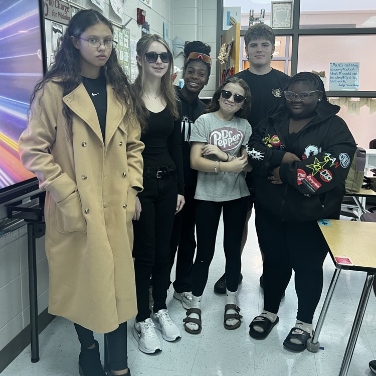 students dressed as secret agents