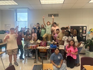 Ms. Stack with her students