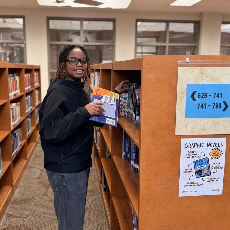 students in the library