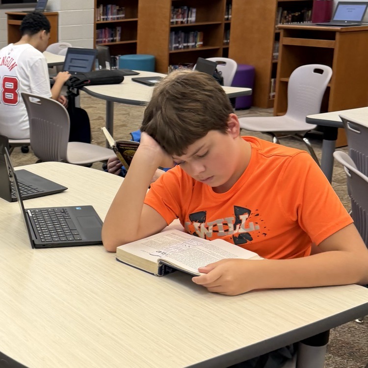 students in the library