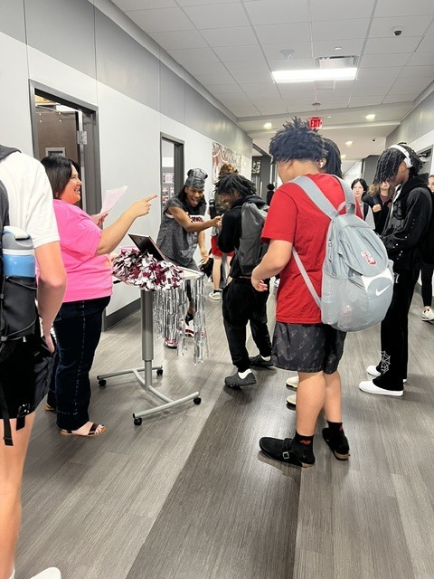Students participating in Trivia Challenge
