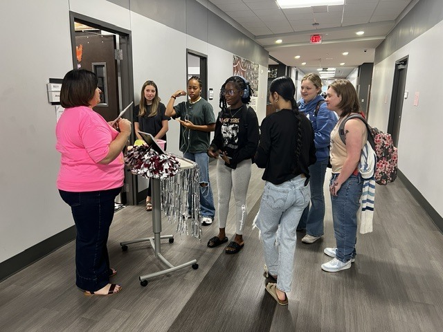 Students participating in Trivia Challenge