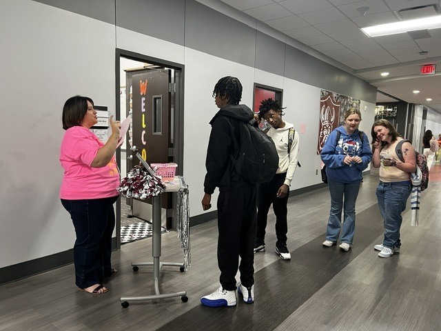 Students participating in Trivia Challenge